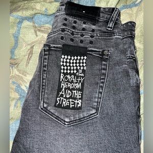 Ksubi Van Winkle Black Stonewash distressed jeans